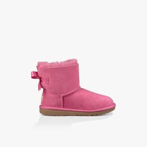 Ugg Mini Bailey Bow II Kids Classic Boots Pink (2810MHLNQ)